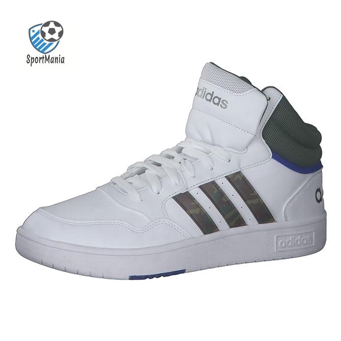 Adidas Men Synthetic Leather Hoops 3.0 MID Basketball Shoes FTWWHT/GREOXI/ROYBLU UK-8, White