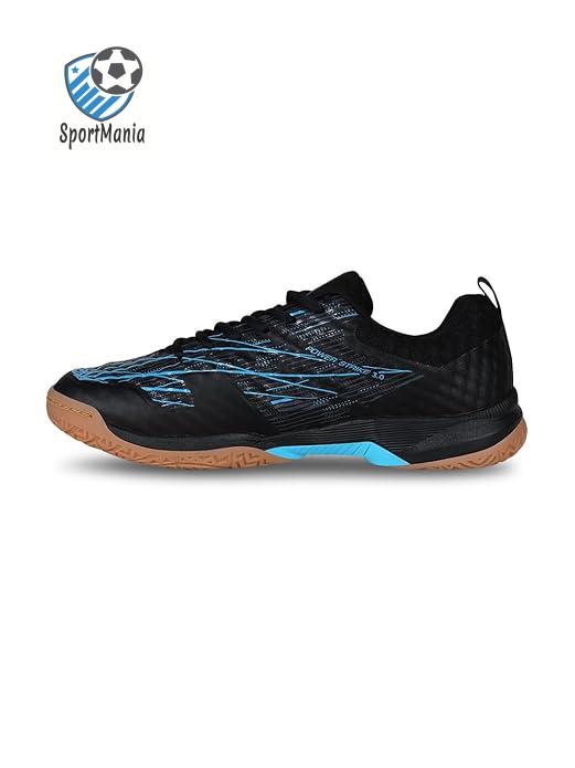 Nivia Powerstrike 3.0 Badminton Shoes for Men | Ultimate Pickleball, Padel, and Court Footwear | Badminton Sports Shoes | Best Non Marking Shoes | (Black/Blue) | Size UK03
