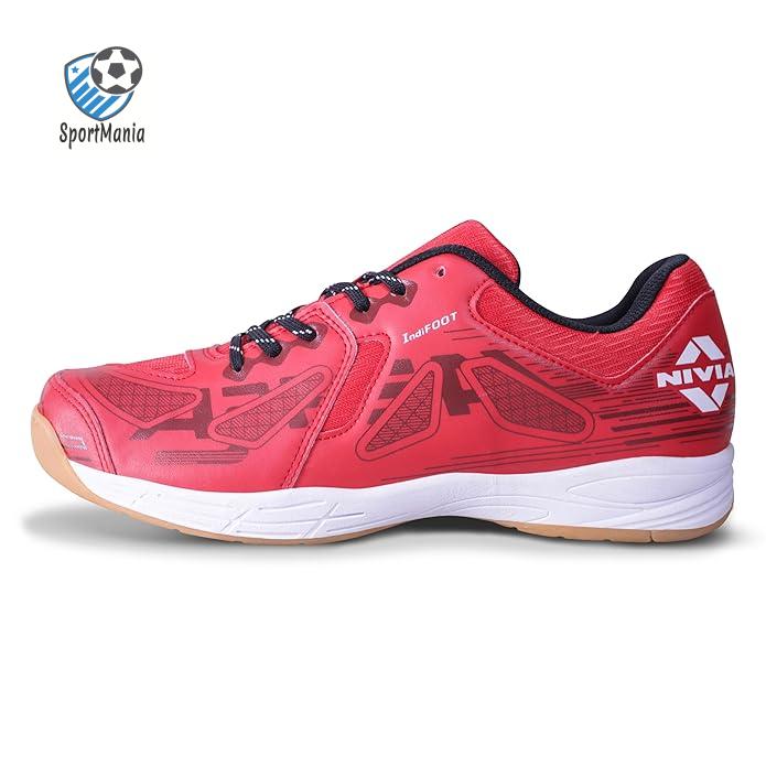 Nivia Appeal 3.0 Badminton Shoes | Your Secret Weapon for Court Domination | Stylish, Supportive, and Built to Win | Non-Marking Badminton Sports Shoes | (Crimson Red, White/Grey & Moonlite Blue) |