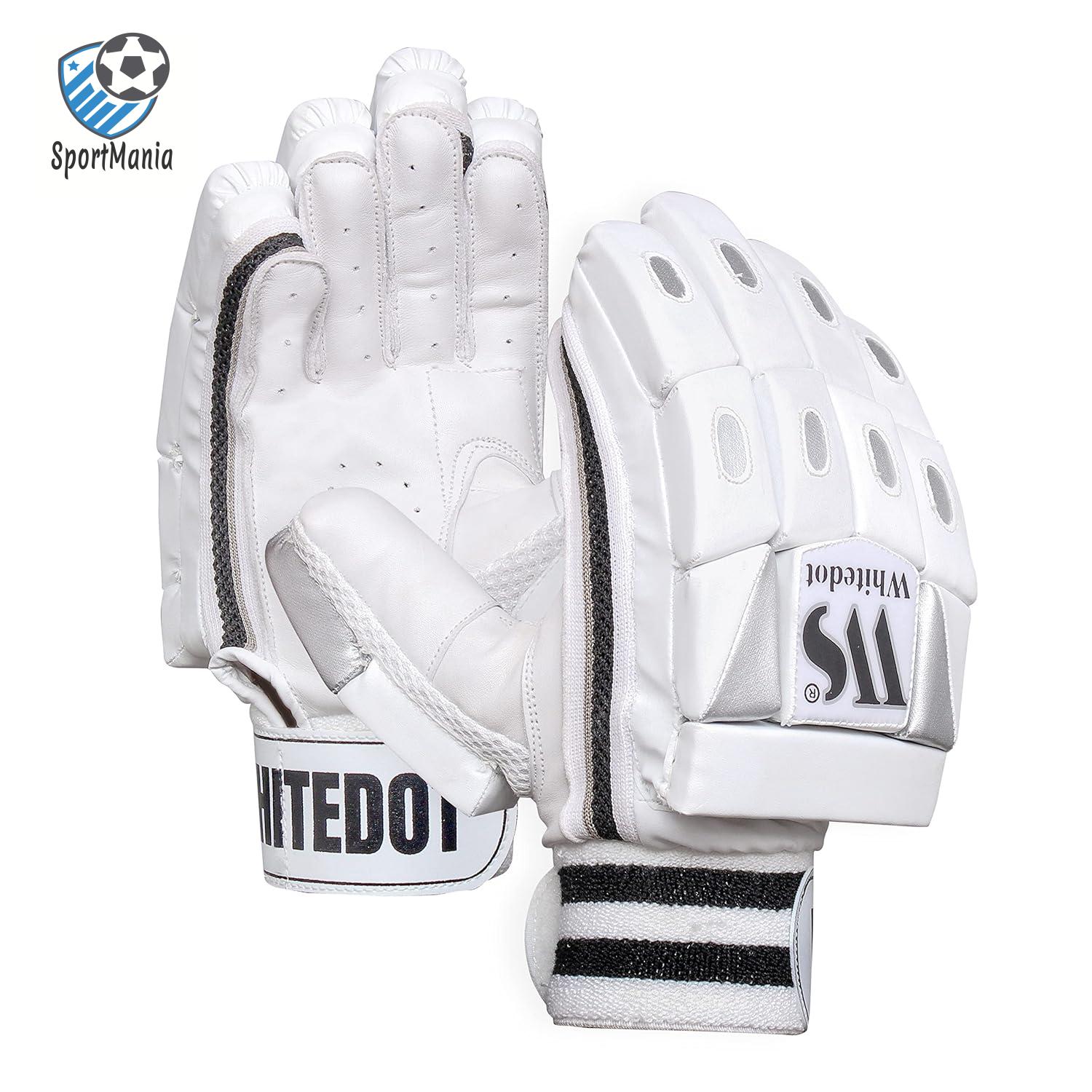 White Dot Cricket Batting Gloves